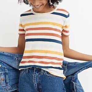 Madewell Lo-Fi Shrunken Tee in Jay Stripe